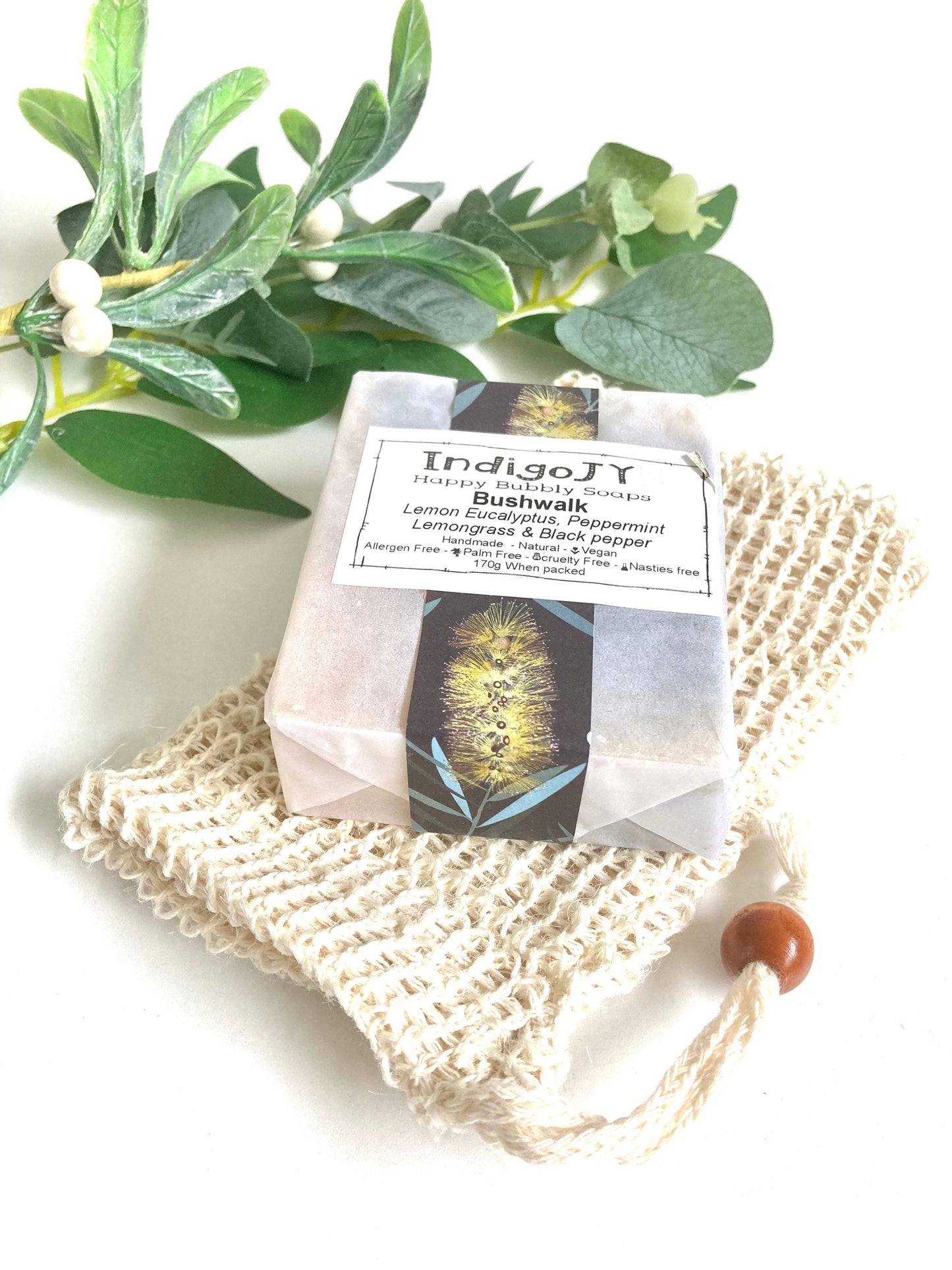 Organic Small Batch Handmade Soap in Australian Bushwalk Scent