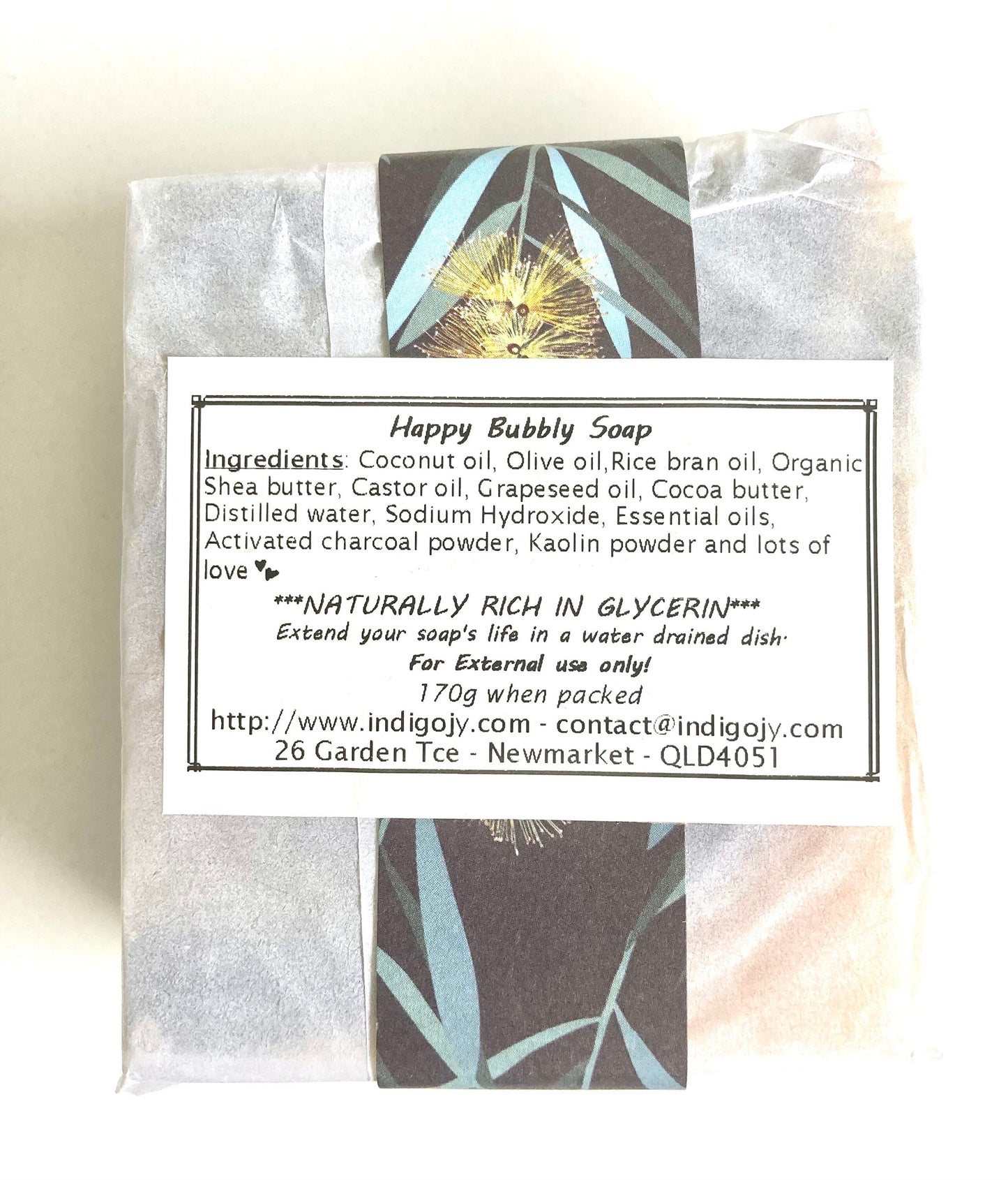 Organic Small Batch Handmade Soap in Australian Bushwalk Scent