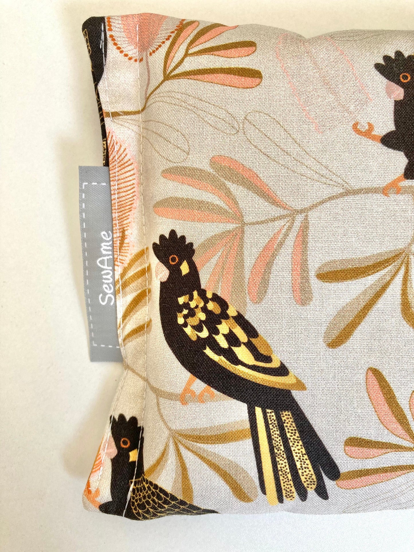 Get Well Soon Gift, Box Set with Black Cockatoo Peach Fabric, Unique Australian Made Gift Hamper