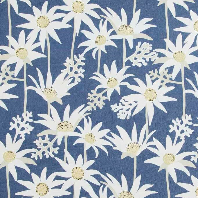 Dish Cloth or Bench Wipe in Navy Blue Flowers,