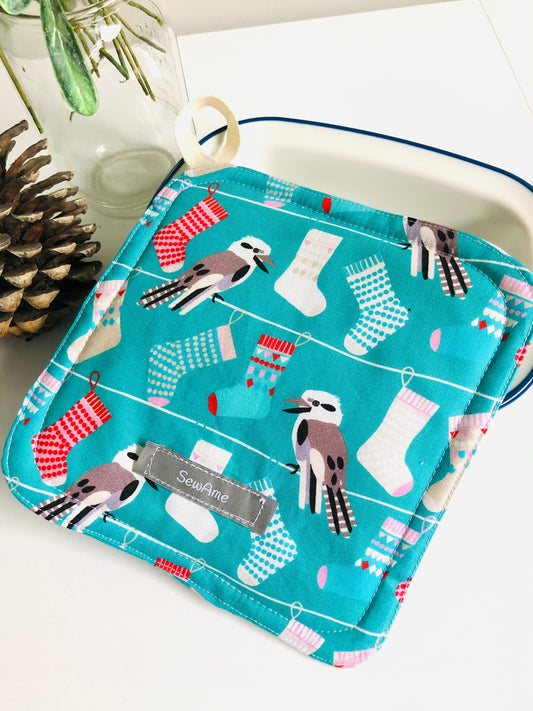 Christmas Pot Holder with Kookaburras