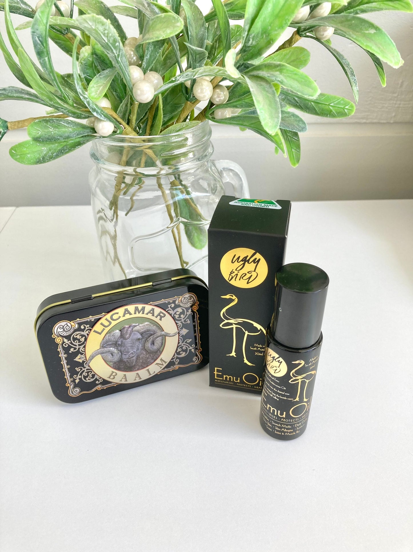 Gift for Men, Gift Box Set for Men, Emu Oil for Muscle Soreness, Beard Balm