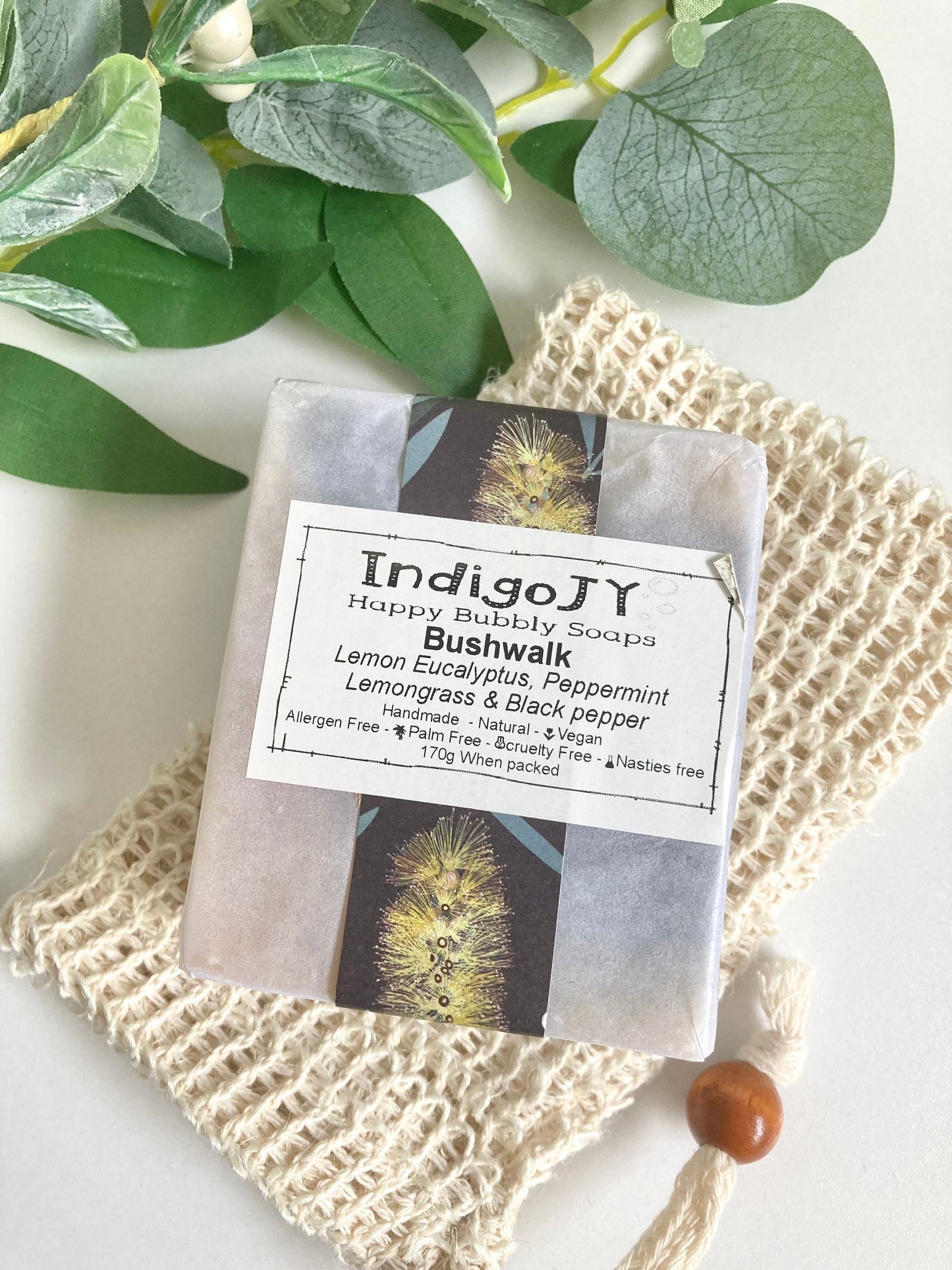 Organic Small Batch Handmade Soap in Australian Bushwalk Scent
